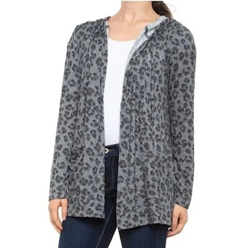 Lucky Brand Women's  Animal Print Cardigan L